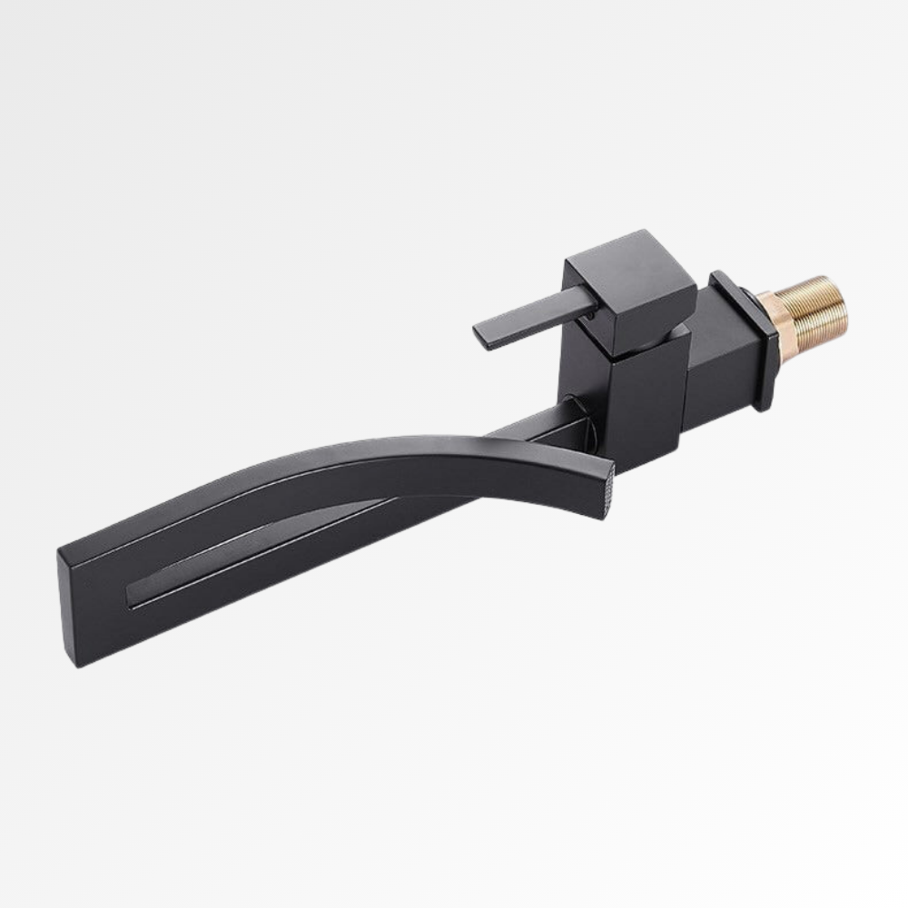 Vector Curve – Mitigeur lavabo design à bec courbé noir