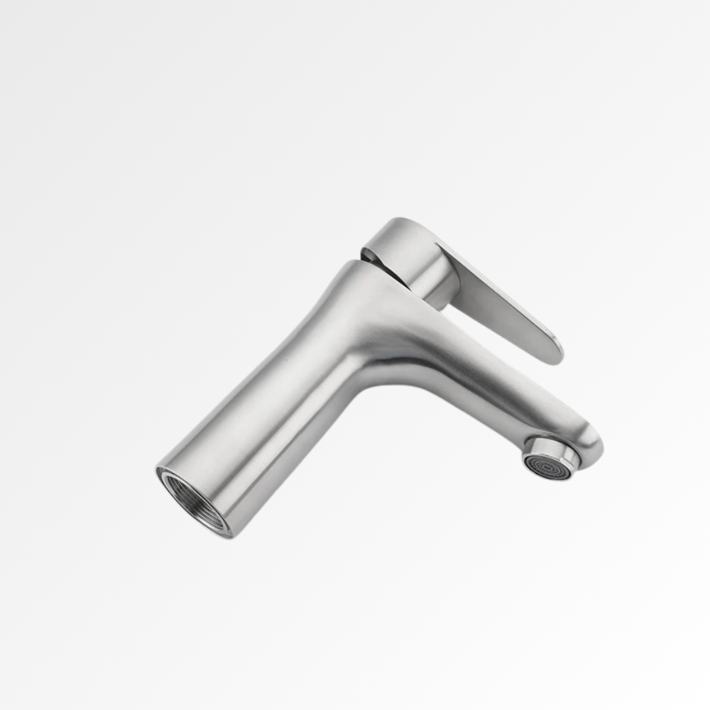 Purea Mix – Mitigeur lavabo design finition noir mat ou inox brossé