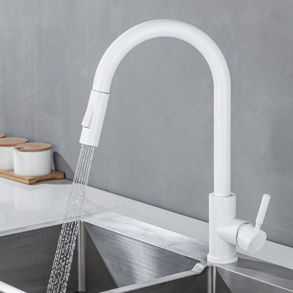 ClearArc Flow – Mitigeur cuisine inox 304 extractible rotatif