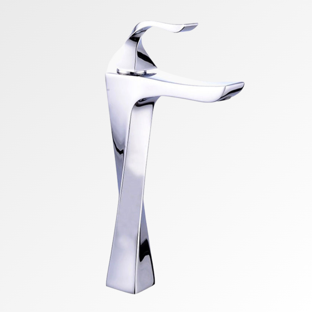 Obsidia Curve – Mitigeur vasque design sculptural chrome