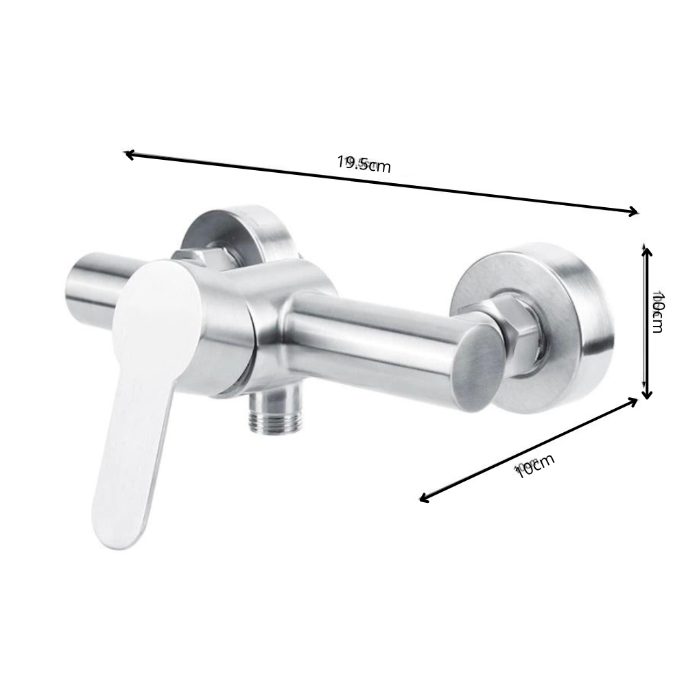 Inoxa Bath – Mitigeur bain-douche mural en inox 304