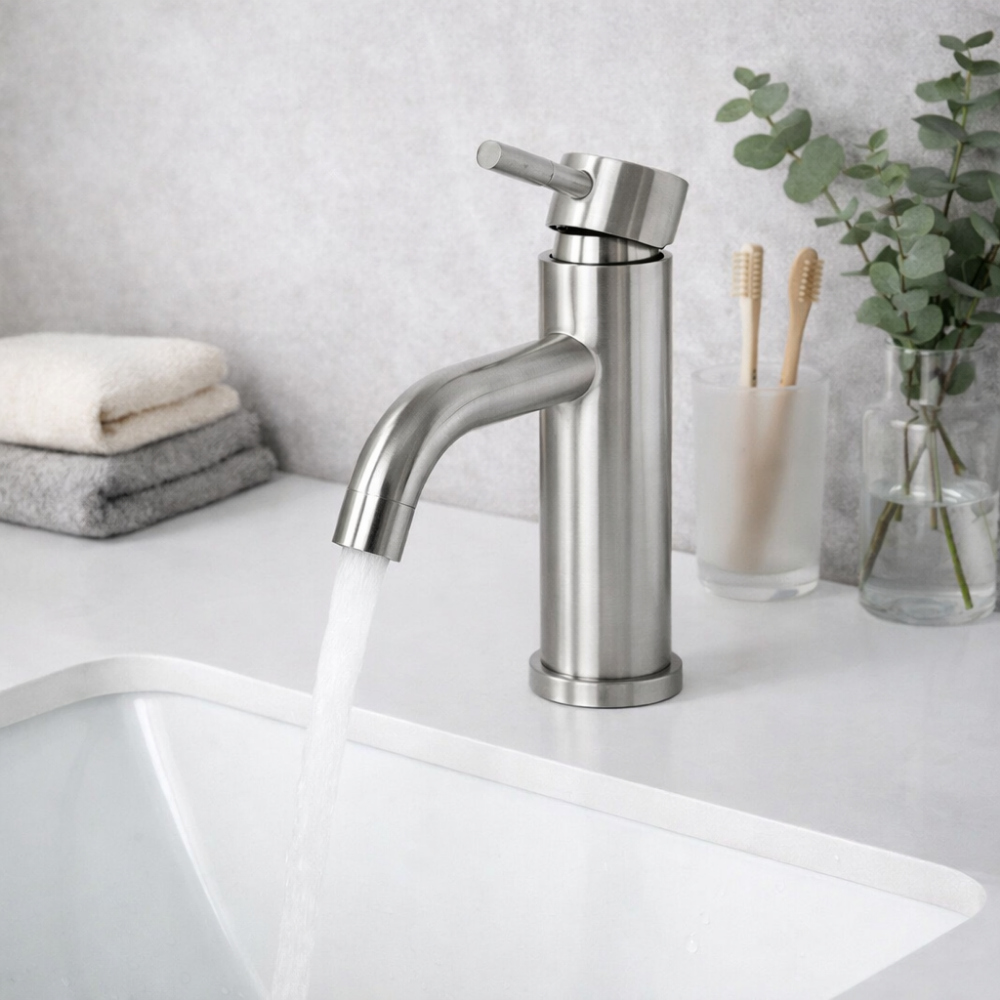 Purea Short – Mitigeur lavabo compact design chrome