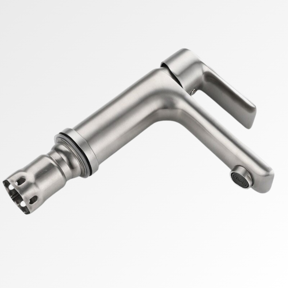 Auréa Cascade Mini – Mitigeur lavabo cascade inox 304 finition acier brossé