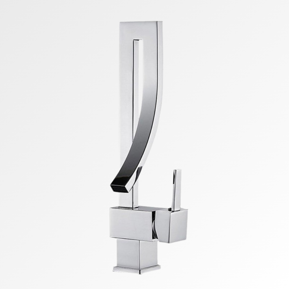 Vector Curve – Mitigeur lavabo design à bec courbé chromé