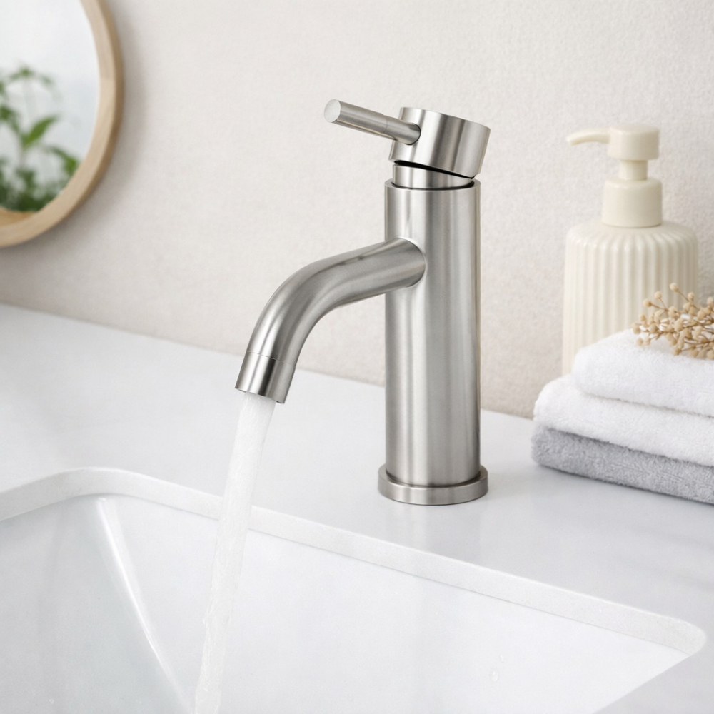 Purea Short – Mitigeur lavabo compact design chrome