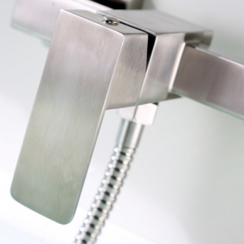Inoxa Square – Mitigeur bain-douche mural en inox 304 design carré