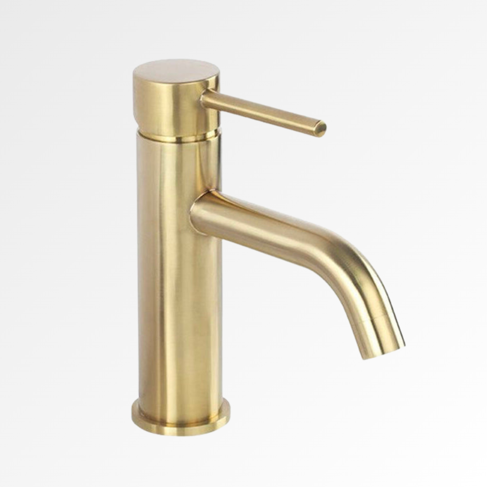 Purea Short – Mitigeur lavabo compact design doré