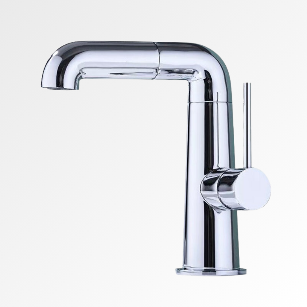 Virex Flow – Mitigeur lavabo rotatif 360° en laiton chromé