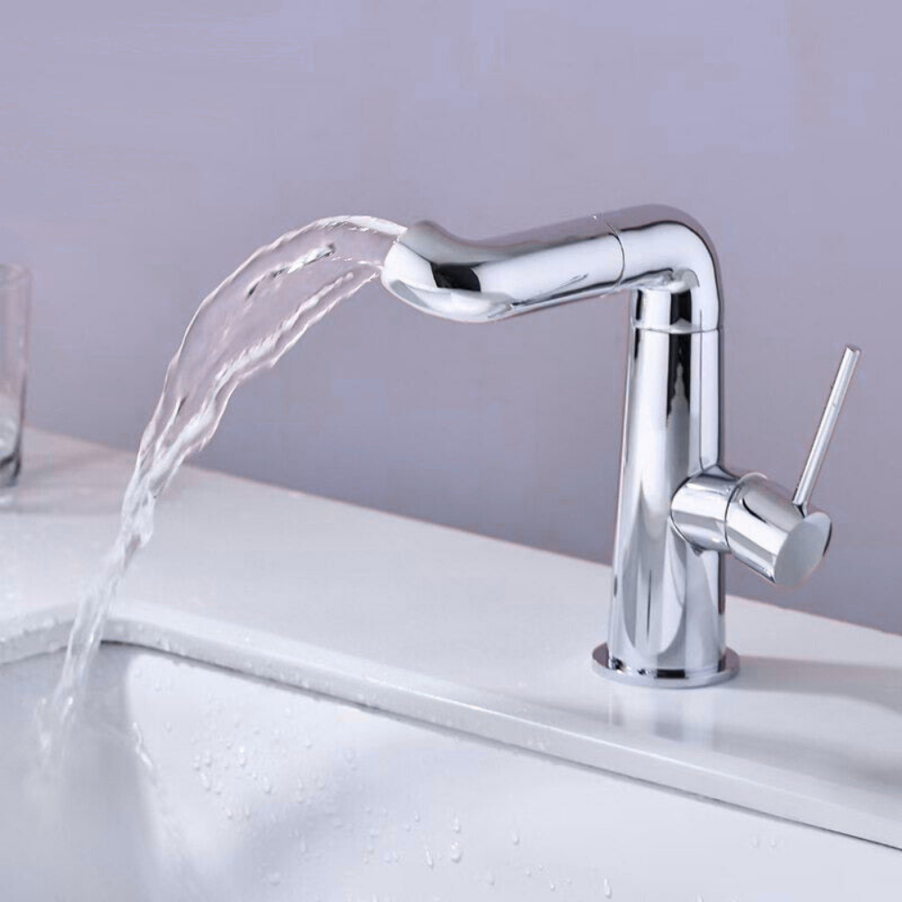 Virex Flow – Mitigeur lavabo rotatif 360° en laiton chromé