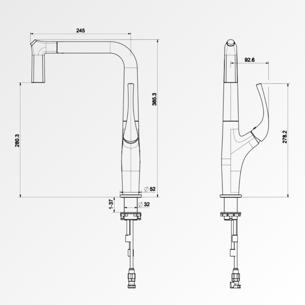 AquaPure 3Flow – Mitigeur cuisine extractible 3 voies eau chaude, froide & filtrée chrome