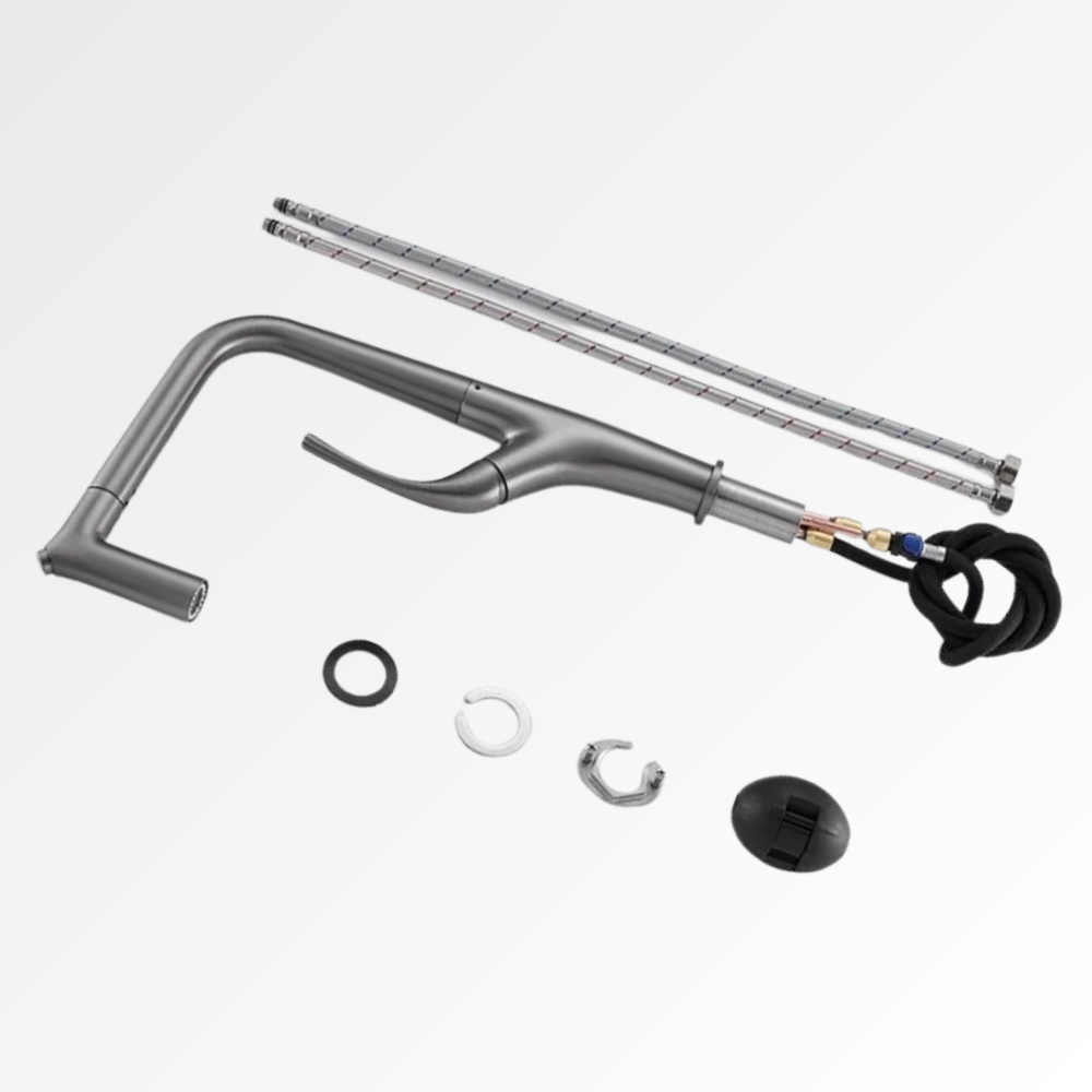 AquaPure 3Flow – Mitigeur cuisine extractible 3 voies eau chaude, froide & filtrée chrome
