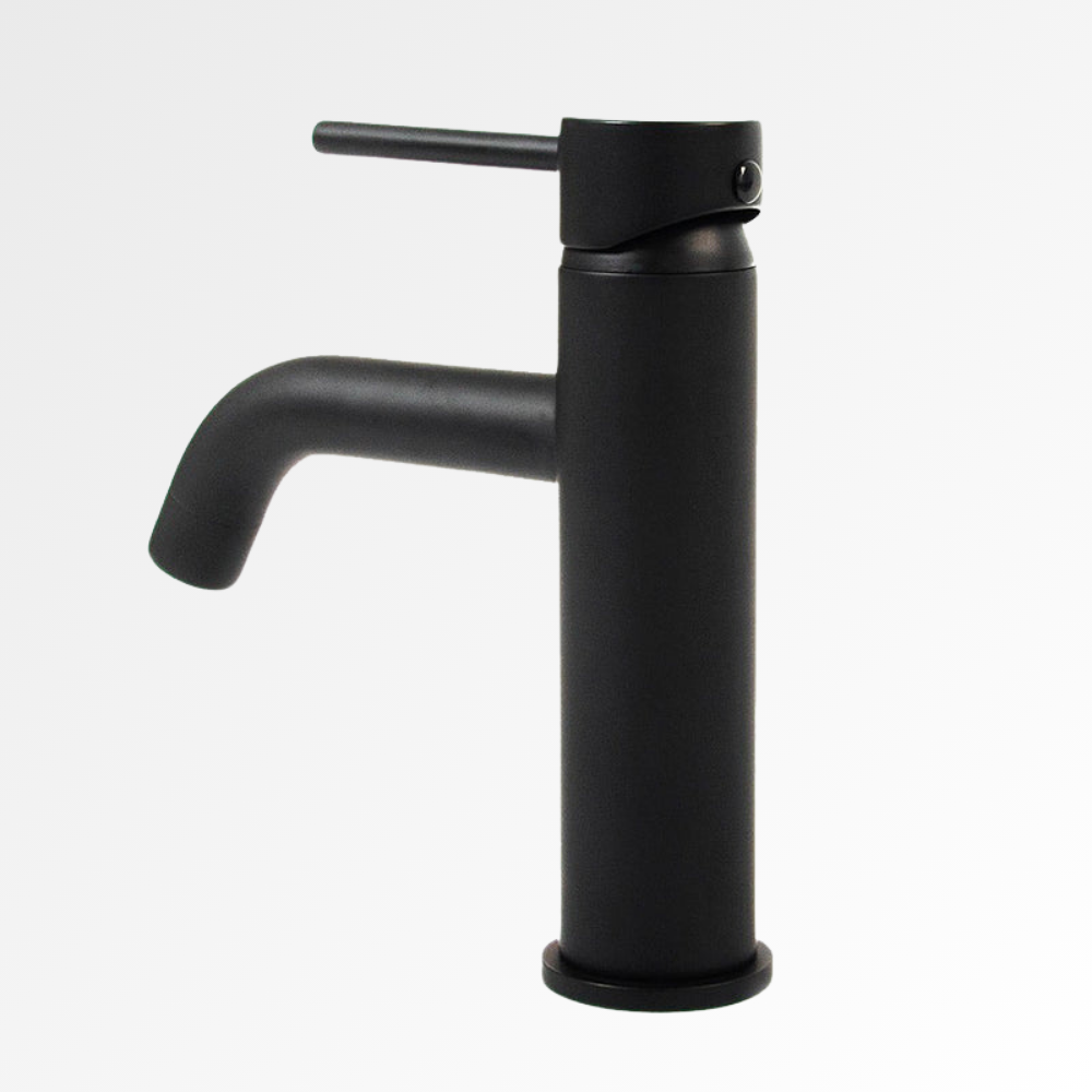 Purea Short – Mitigeur lavabo compact design noir mat