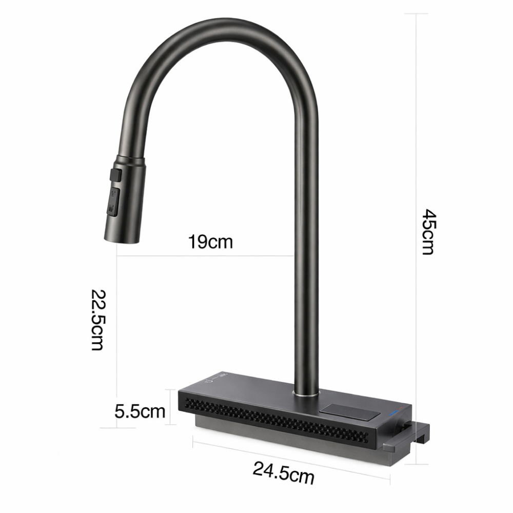 Tempéa Cascade – Mitigeur cuisine cascade avec affichage de la température